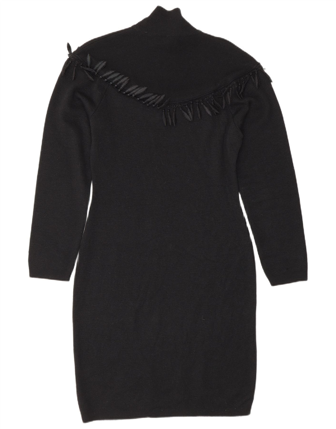 Byblos Womens Long Sleeve Jumper Dress IT 42 Medium Black Wool