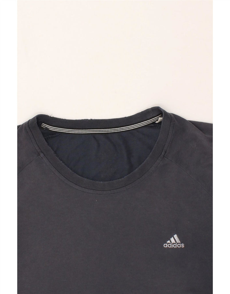 ADIDAS Mens T-Shirt Top Large Navy Blue Vintage Adidas and Second-Hand Adidas from Messina Hembry 