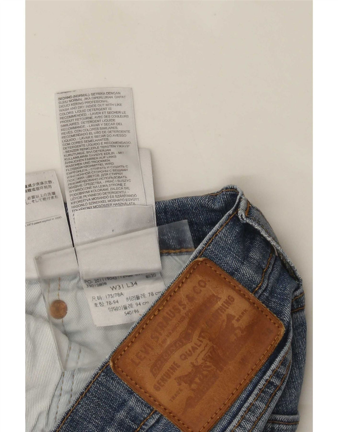 Levi's Mens Distressed Slim Jeans W31 L29 Blue Cotton