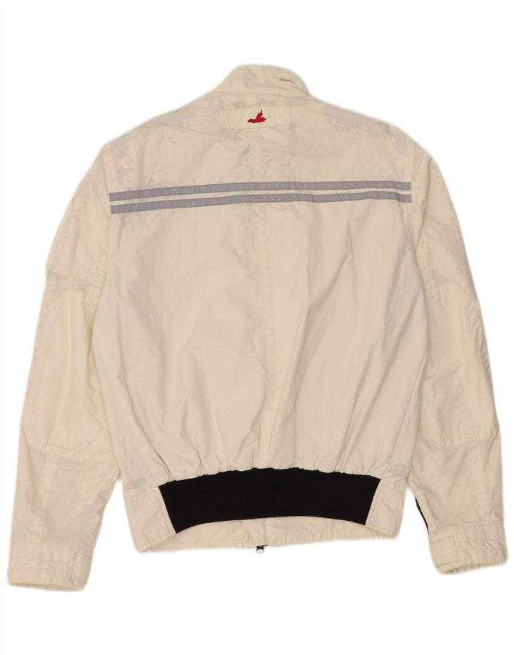 Museum Mens Graphic Utility Jacket UK 38 Medium White Colourblock Nylon