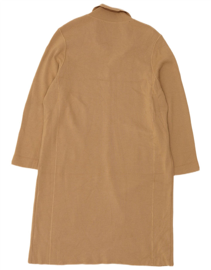 Marks & Spencer Womens Longline Cardigan Sweater UK 12 Medium Beige