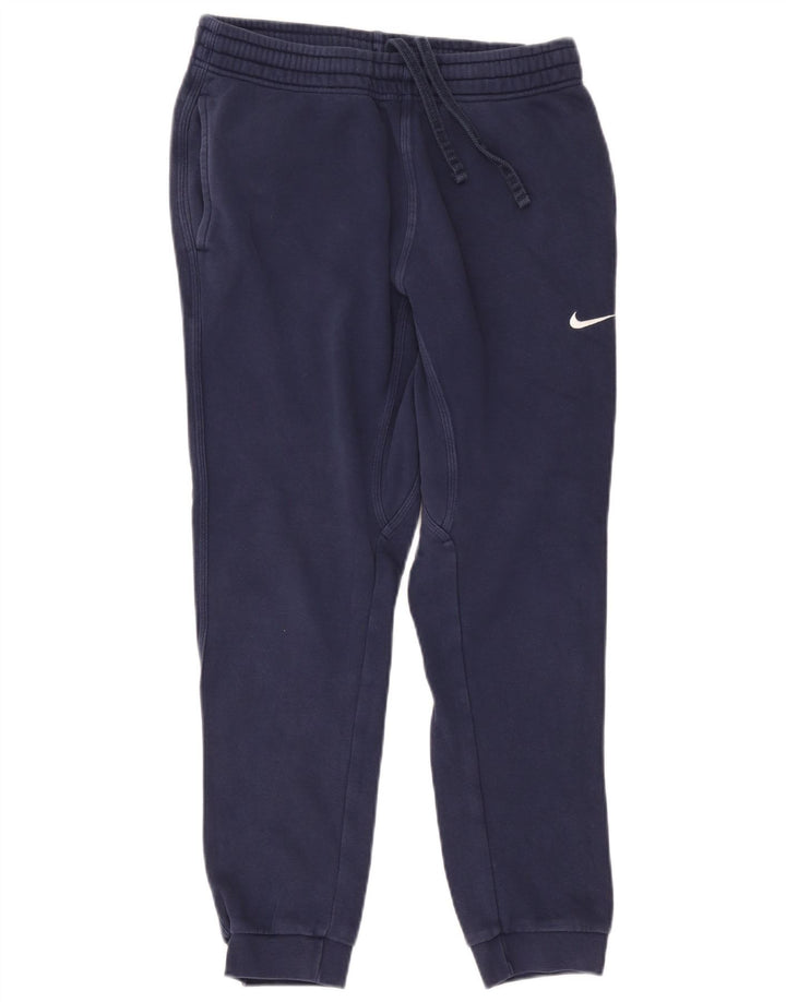 Nike Mens Tracksuit Trousers Joggers Medium Navy Blue Cotton