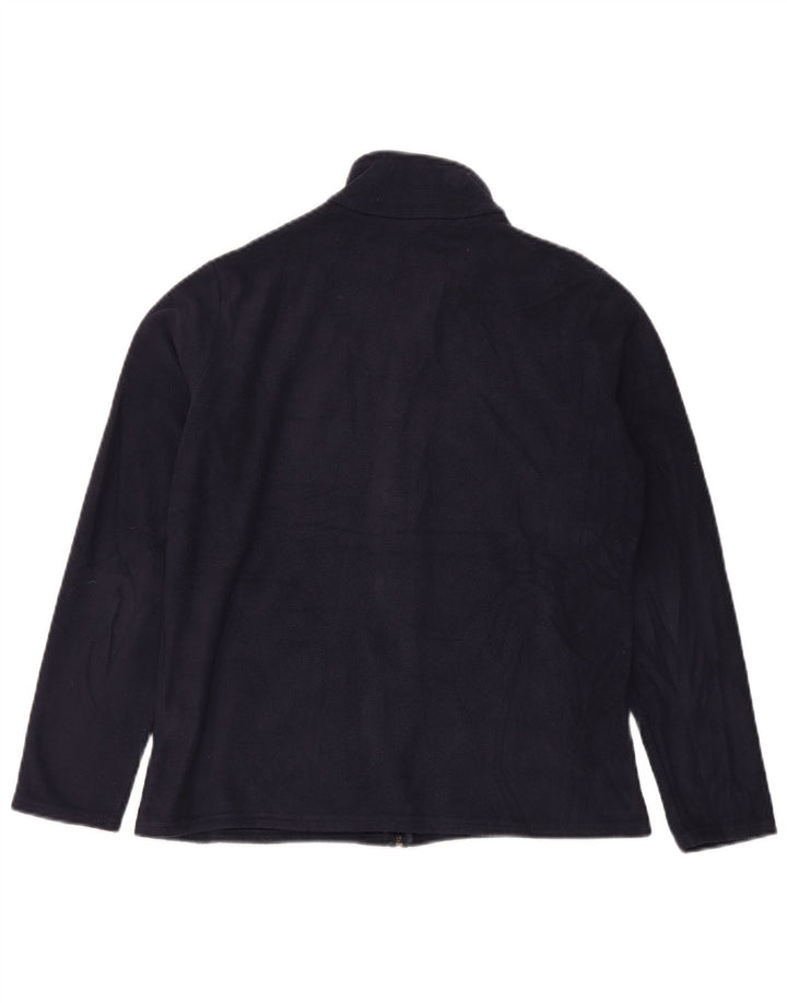 Marks & Spencer Womens Fleece Jacket UK 14 Large  Navy Blue Polyester