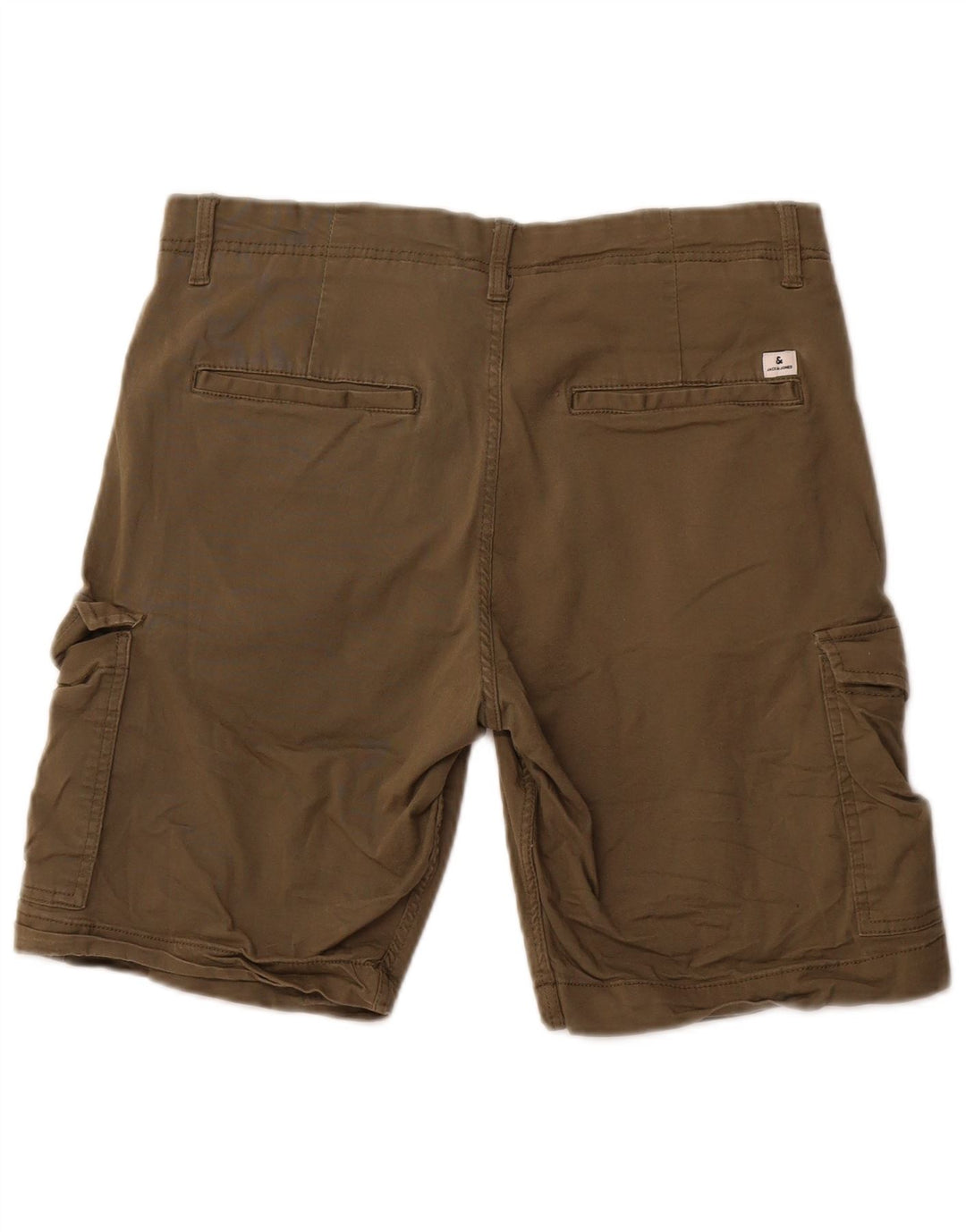 JACK & JONES Mens Cargo Shorts W32 Medium Khaki Cotton