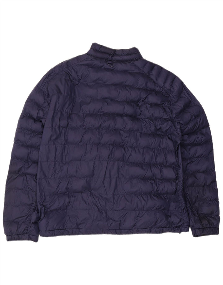 Zara Mens Padded Jacket UK 44 2XL Navy Blue Polyester
