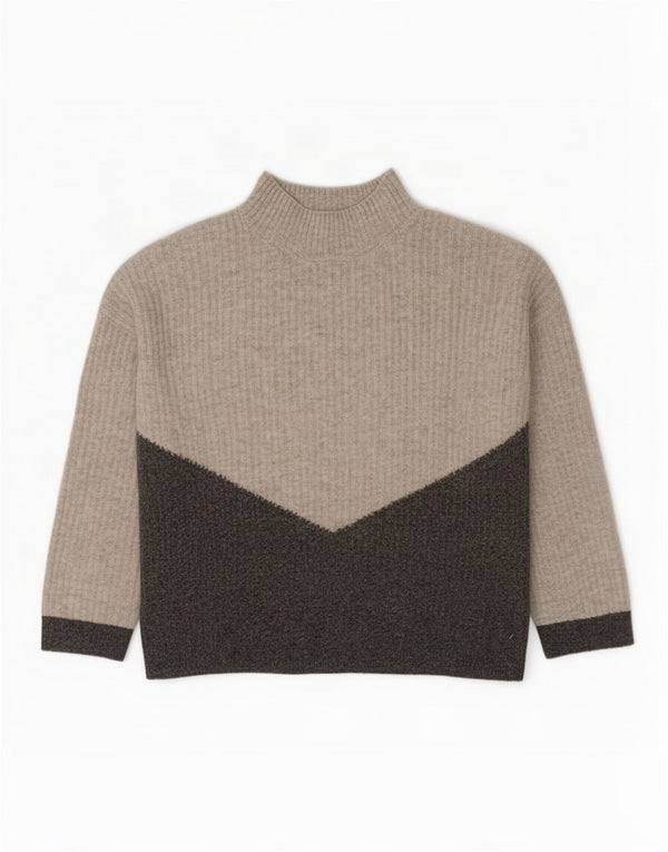 Marks & Spencer Womens Turtle Neck Jumper Sweater UK 10 Small Grey