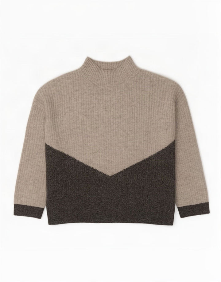 Marks & Spencer Womens Turtle Neck Jumper Sweater UK 10 Small Grey