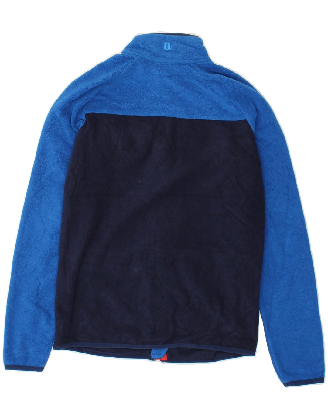 MOUNTAIN WAREHOUSE Boys Fleece Jacket 11-12 Years Navy Blue Colourblock Vintage Mountain Warehouse and Second-Hand Mountain Warehouse from Messina Hembry 