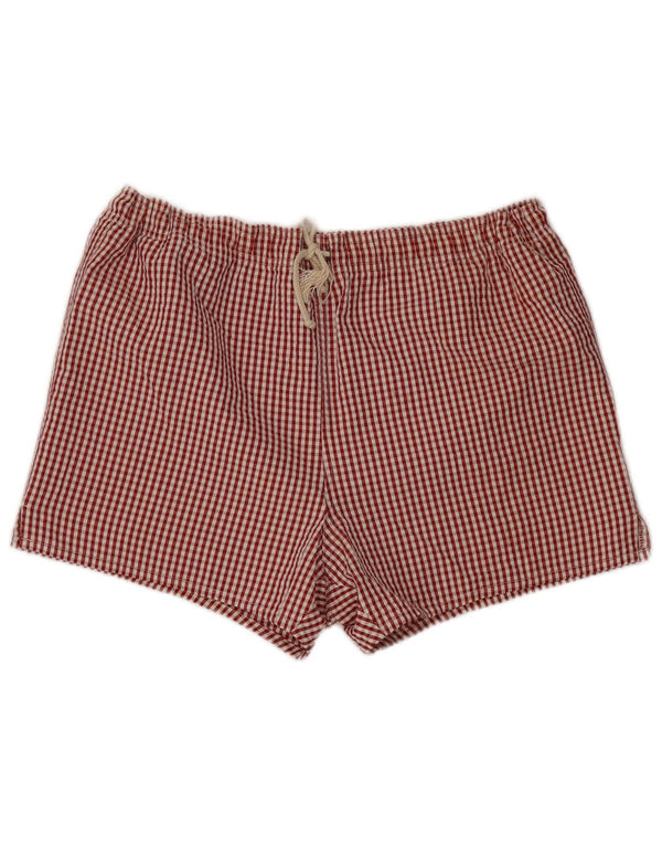 Ermenegildo Zegna Mens Swimming Shorts Large  Red Gingham