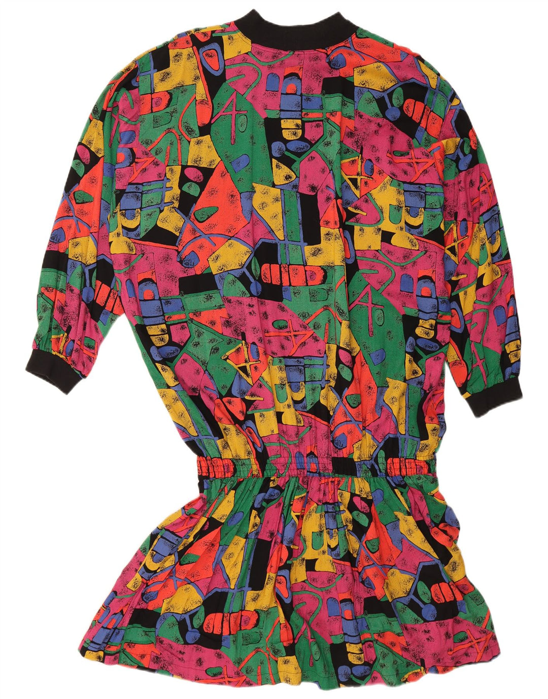Vintage Womens Drop Waist Dress EU 38 Medium Multicoloured Geometric