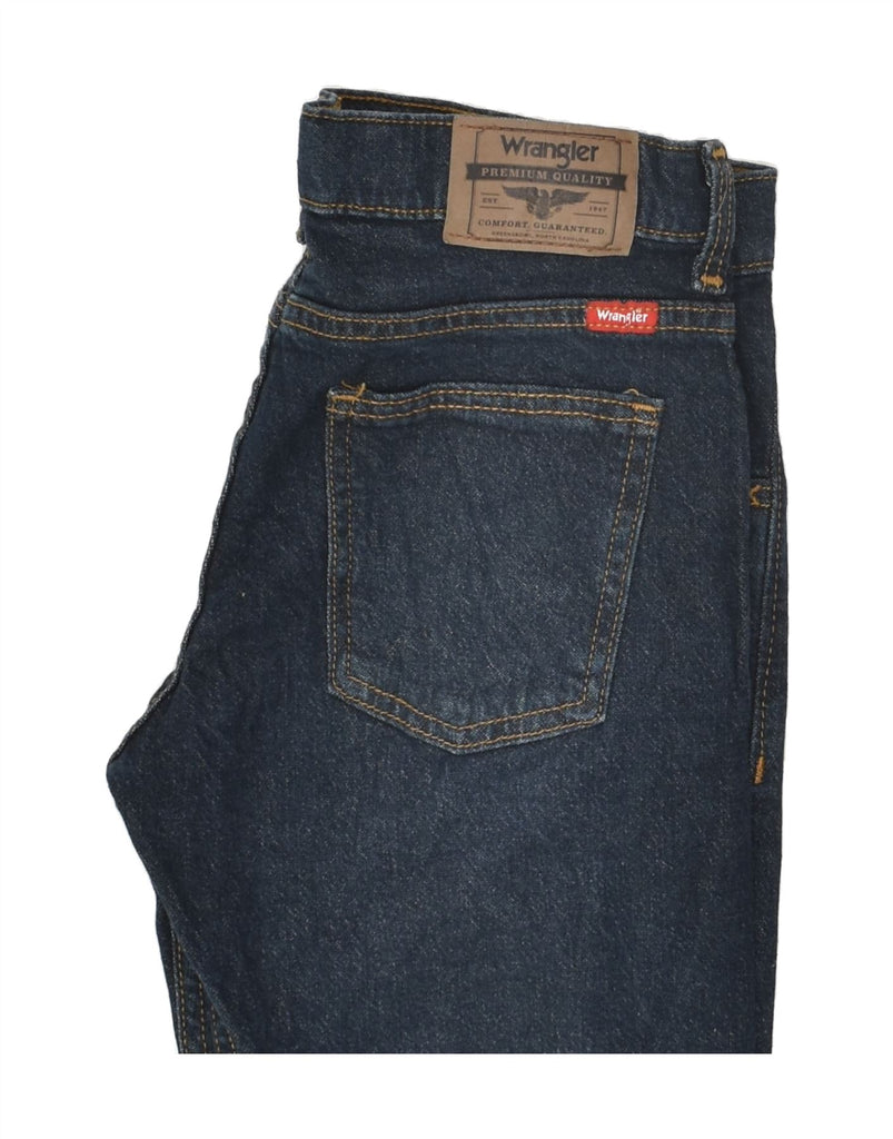 WRANGLER Boys Husky Straight Jeans 9-10 Years W28 L24  Navy Blue Cotton | Vintage Wrangler | Thrift | Second-Hand Wrangler | Used Clothing | Messina Hembry 