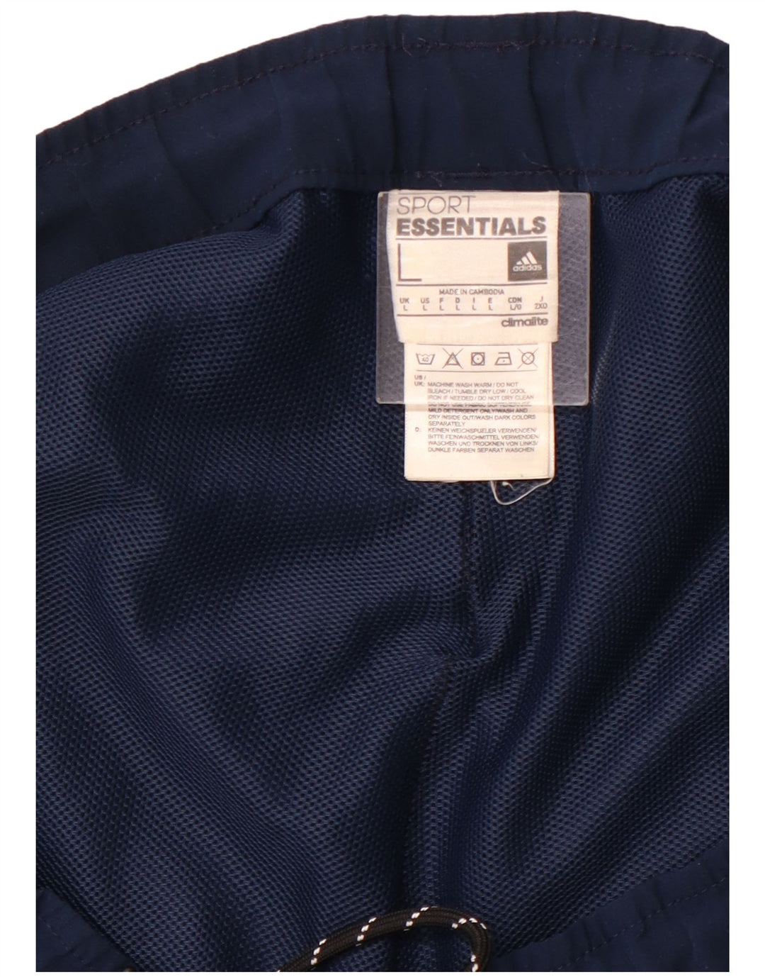 ADIDAS Mens Climalite Sport Shorts Large  Navy Blue Polyester