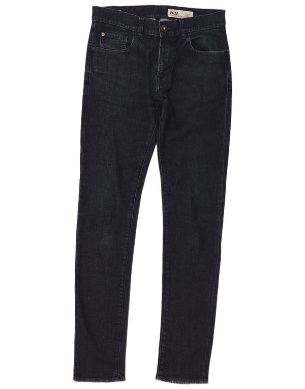 RIFLE Mens Skinny Jeans W30 L32 Navy Blue Cotton