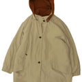 Ensign Womens Hooded Windbreaker Coat US 16 2XL Beige Polyester