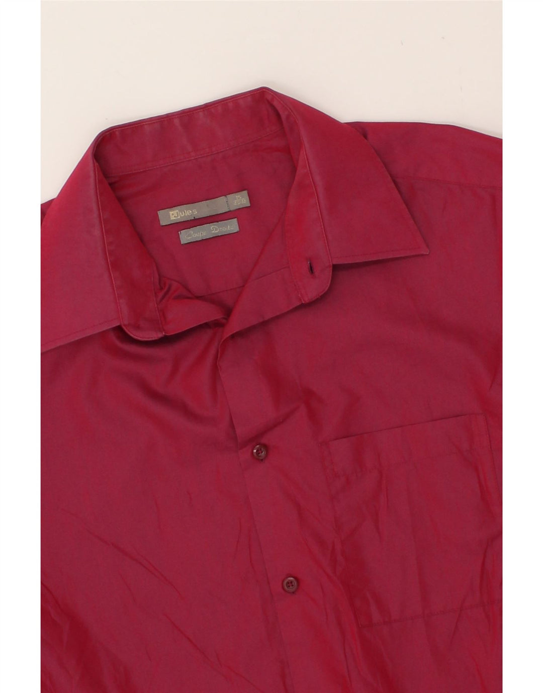JULES Mens Shirt Size 43/44 XL Pink Cotton Vintage Jules and Second-Hand Jules from Messina Hembry 