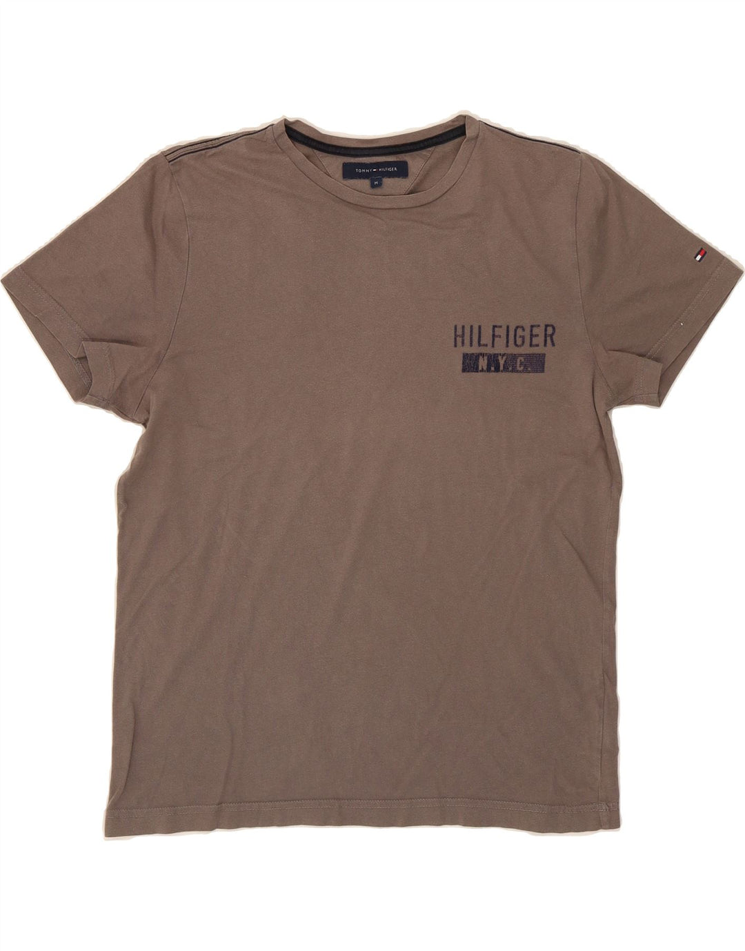 TOMMY HILFIGER Mens NYC Graphic T-Shirt Top Medium Grey Cotton Vintage Tommy Hilfiger and Second-Hand Tommy Hilfiger from Messina Hembry 