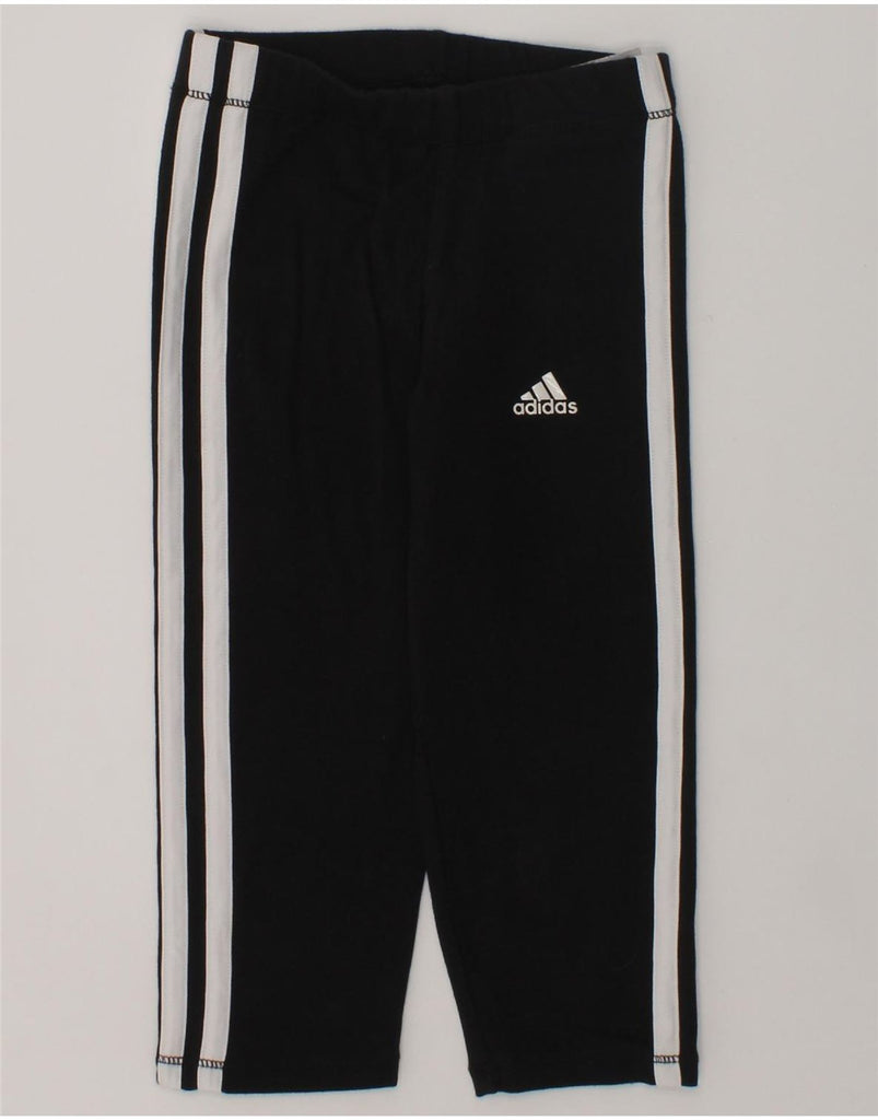 ADIDAS Boys Tracksuit Trousers 4-5 Years Black Cotton | Vintage Adidas | Thrift | Second-Hand Adidas | Used Clothing | Messina Hembry 