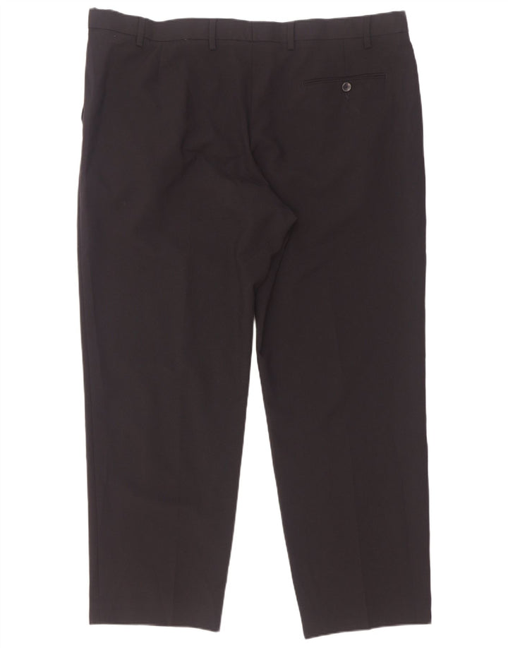 Marks & Spencer Mens Pegged Regular Suit Trousers W42 L29 Navy Blue