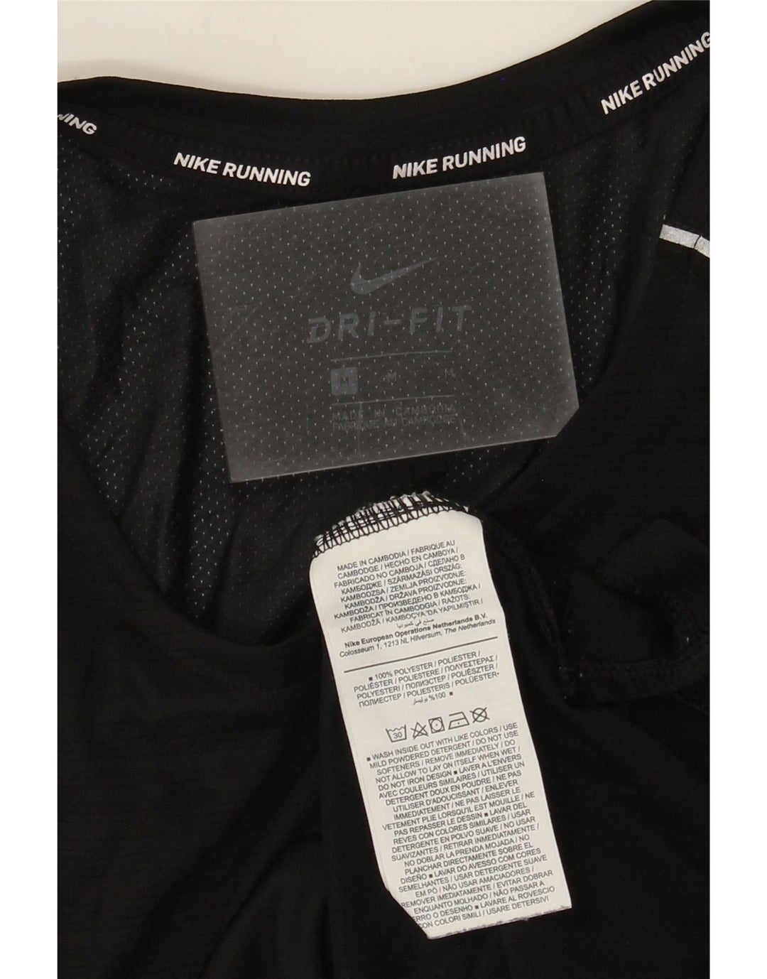 Nike Womens Dri Fit Vest Top UK 14 Medium Black Polyester