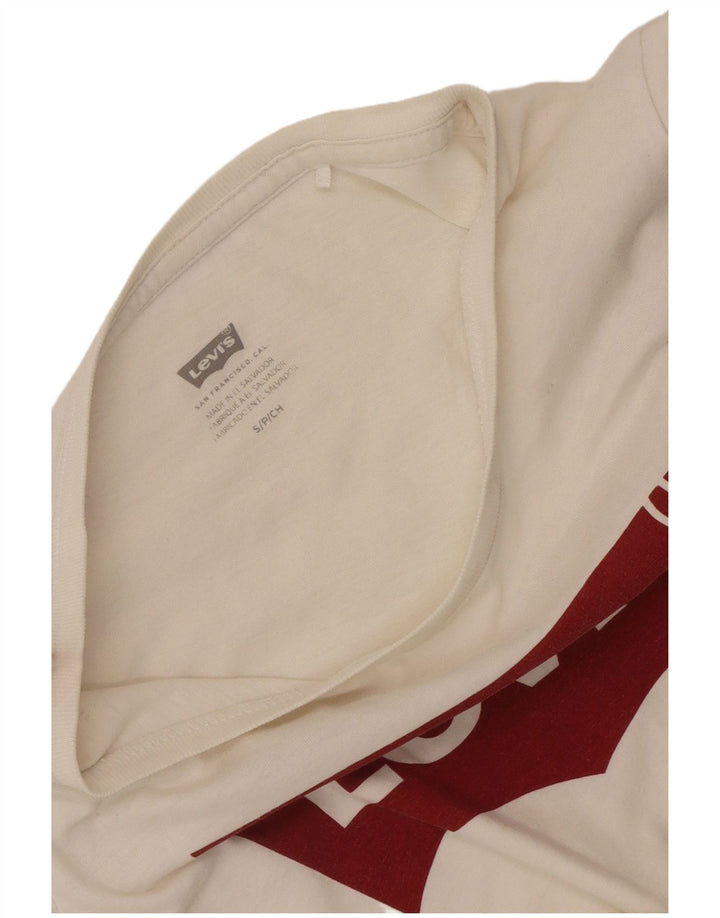 Levi's Womens Graphic T-Shirt Top UK 10 Small White