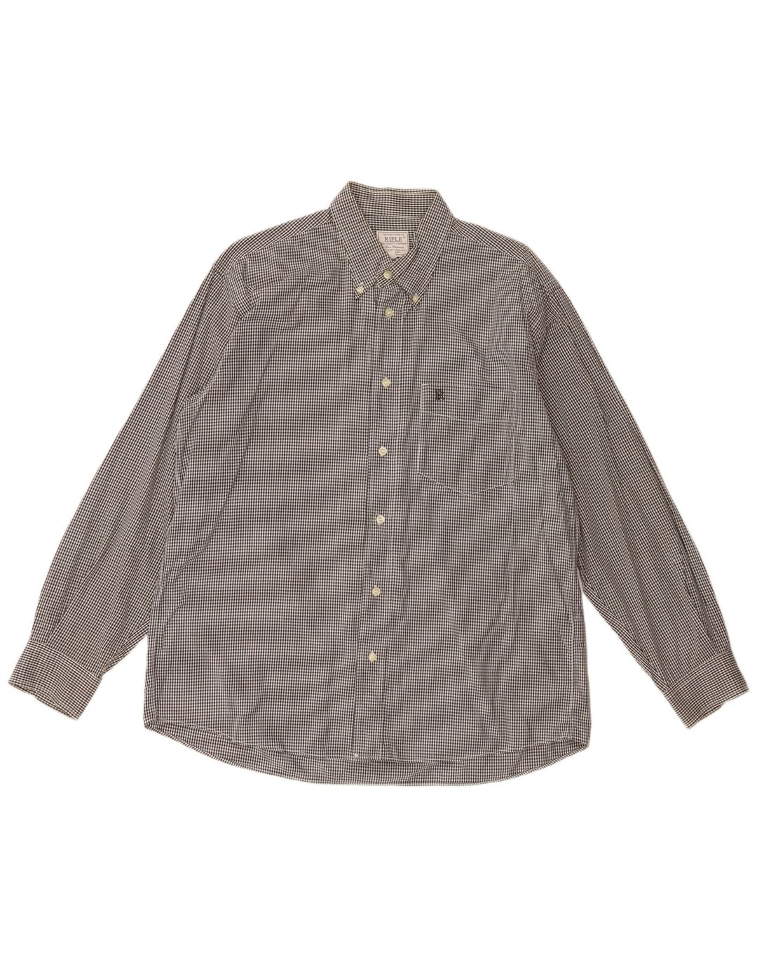 Rifle Mens Shirt XL Black Check Cotton
