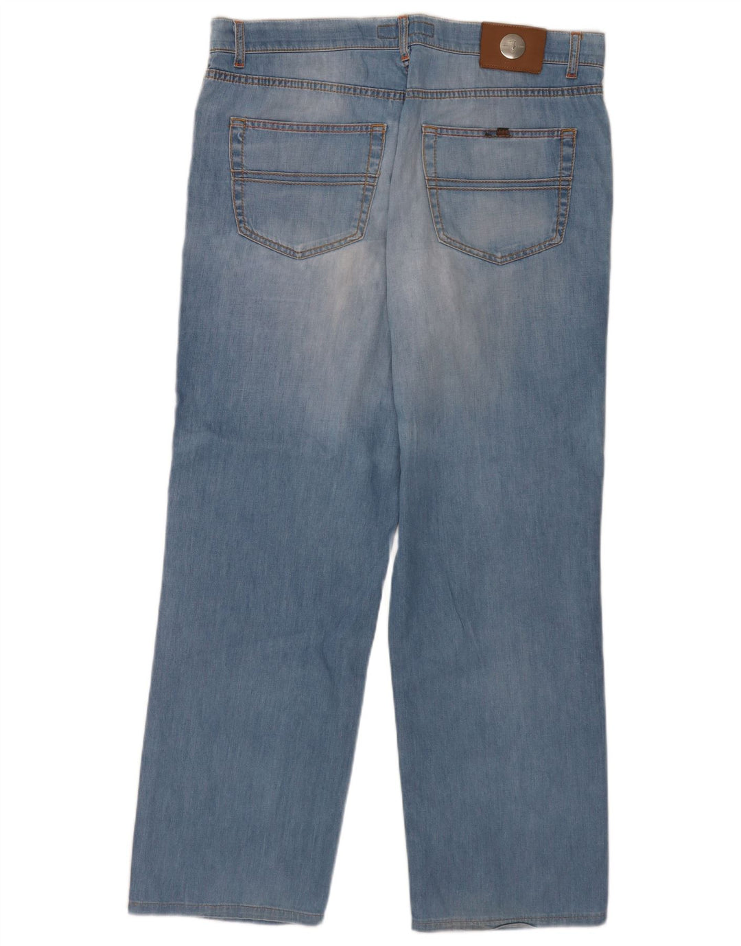 Trussardi Mens Straight Jeans W36 L31 Blue Cotton