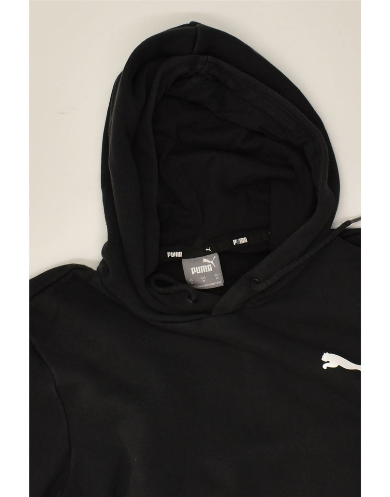 PUMA Mens Hoodie Jumper Medium Black | Vintage Puma | Thrift | Second-Hand Puma | Used Clothing | Messina Hembry 