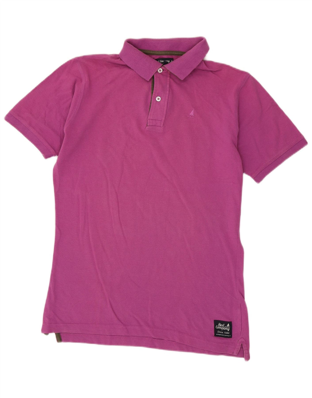BEST COMPANY Mens Polo Shirt Medium Pink