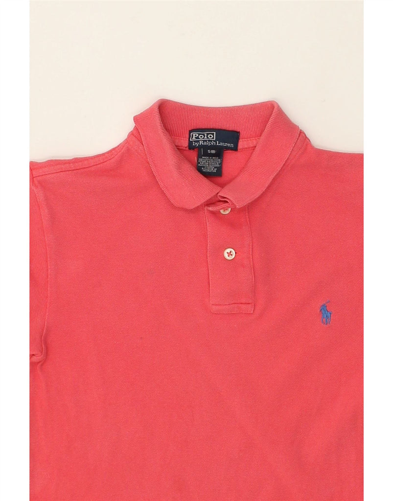 POLO RALPH LAUREN Boys Polo Shirt 7-8 Years Small Pink Cotton | Vintage Polo Ralph Lauren | Thrift | Second-Hand Polo Ralph Lauren | Used Clothing | Messina Hembry 