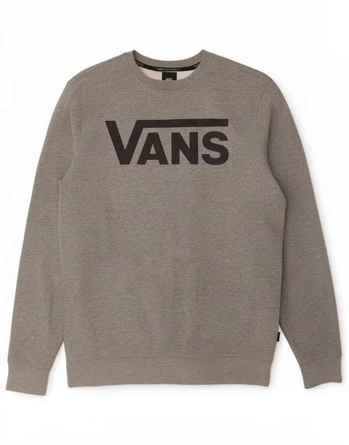 Vans Mens Graphic Sweatshirt Jumper Medium Grey Cotton