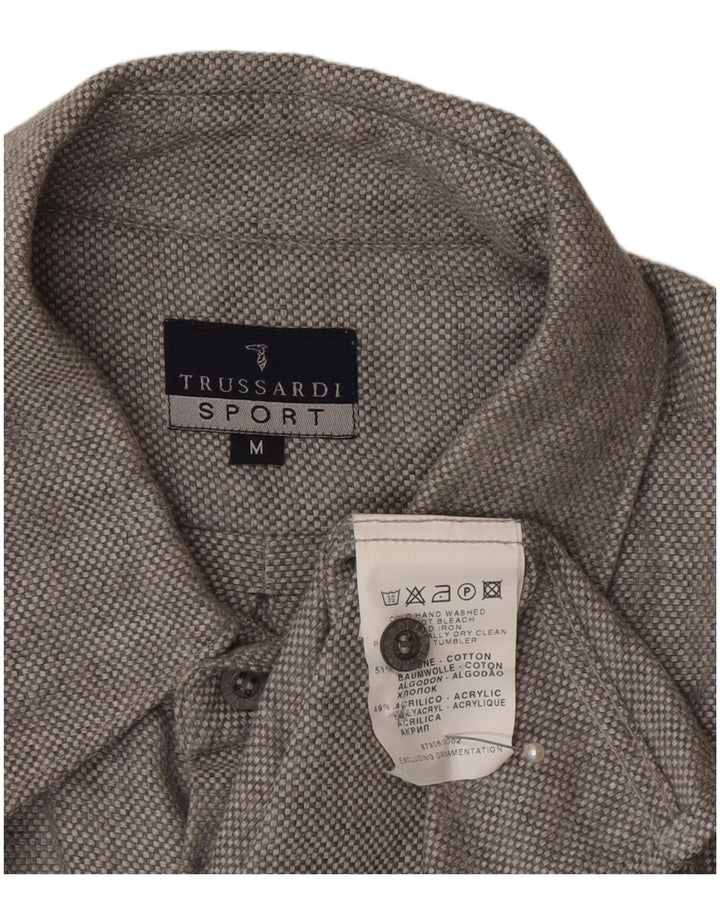 Trussardi Mens Shirt Medium Grey Cotton
