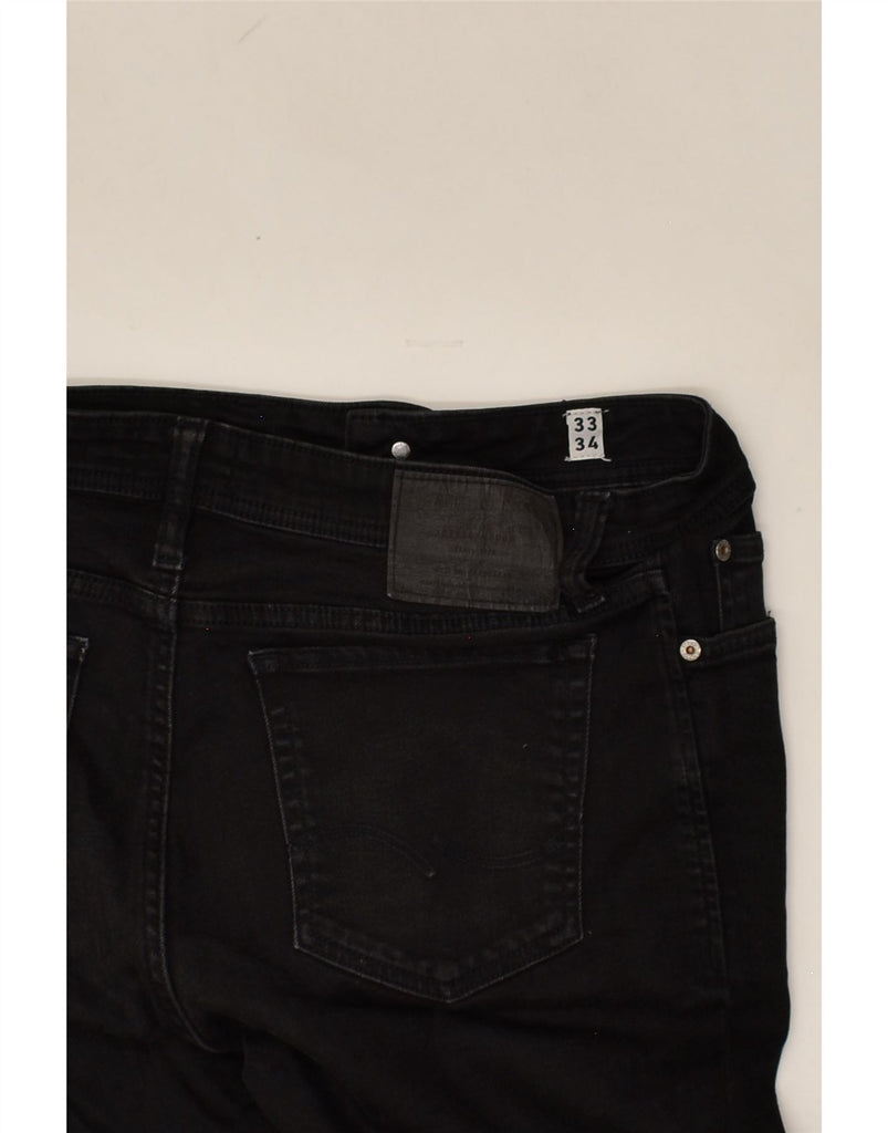 JACK & JONES Mens Liam Skinny Jeans W33 L28 Black Cotton | Vintage Jack & Jones | Thrift | Second-Hand Jack & Jones | Used Clothing | Messina Hembry 