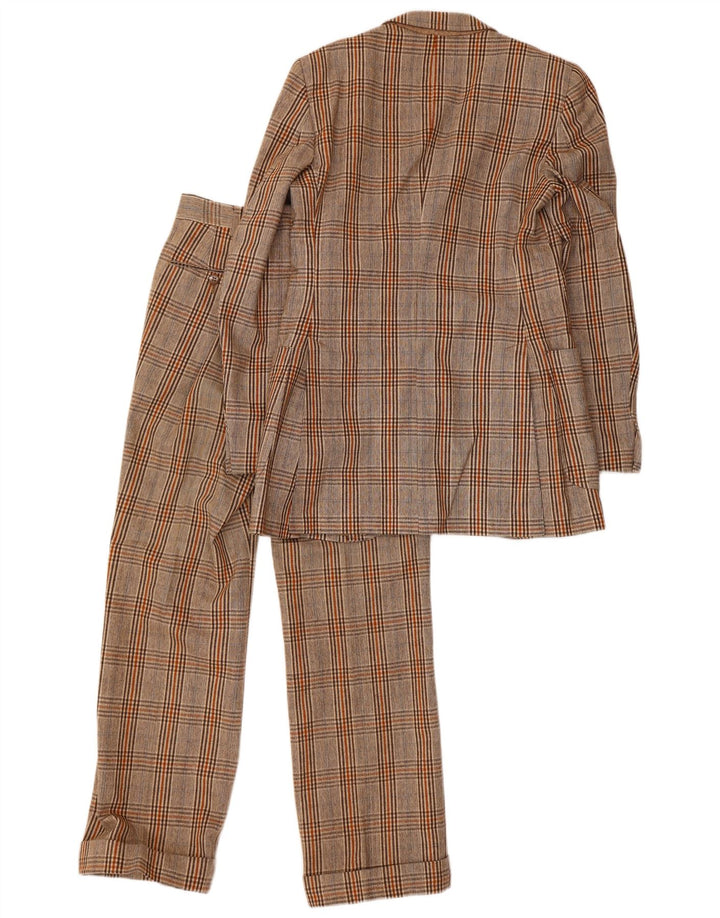 Vintage Mens 3 Button 2 Piece Suit IT 44 XS W26 L27 Brown Check