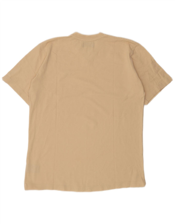 KAPPA Mens T-Shirt Top Large Beige Cotton