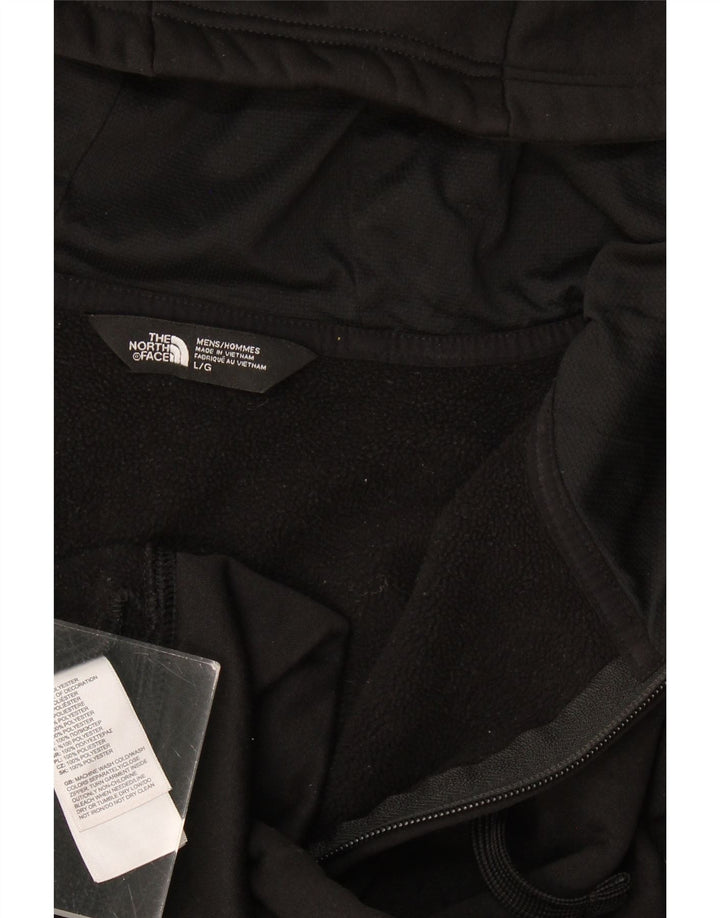 The North Face Mens Zip Hoodie Sweater Large Black Polyester