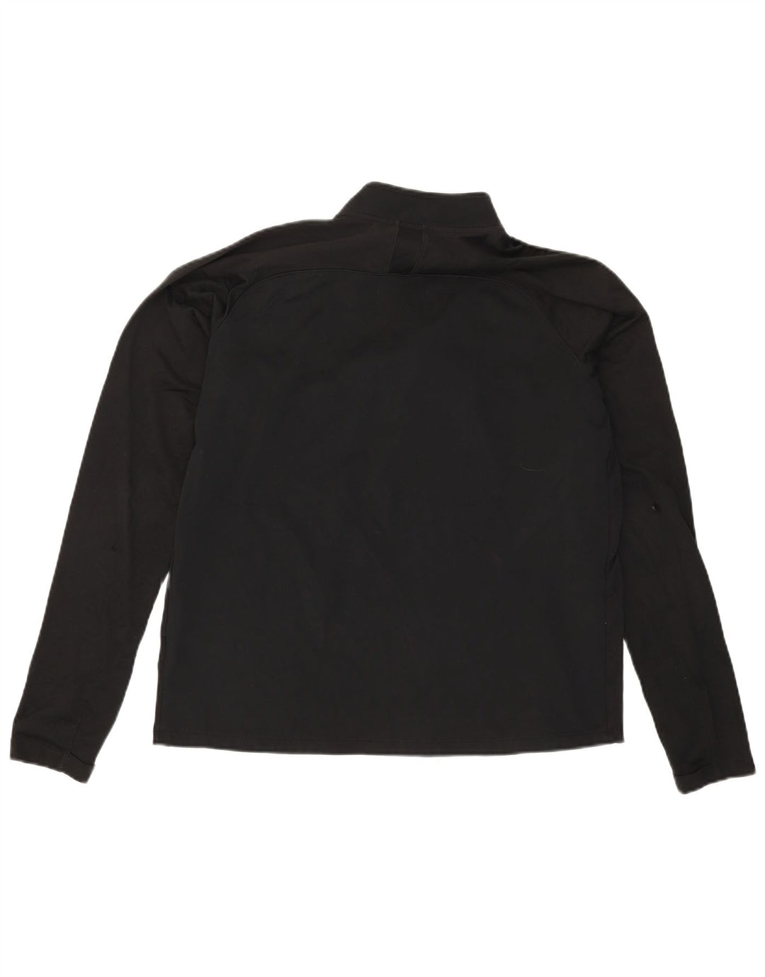 Nike Mens Dri Fit Zip Neck Pullover Tracksuit Top Large Black Polyester