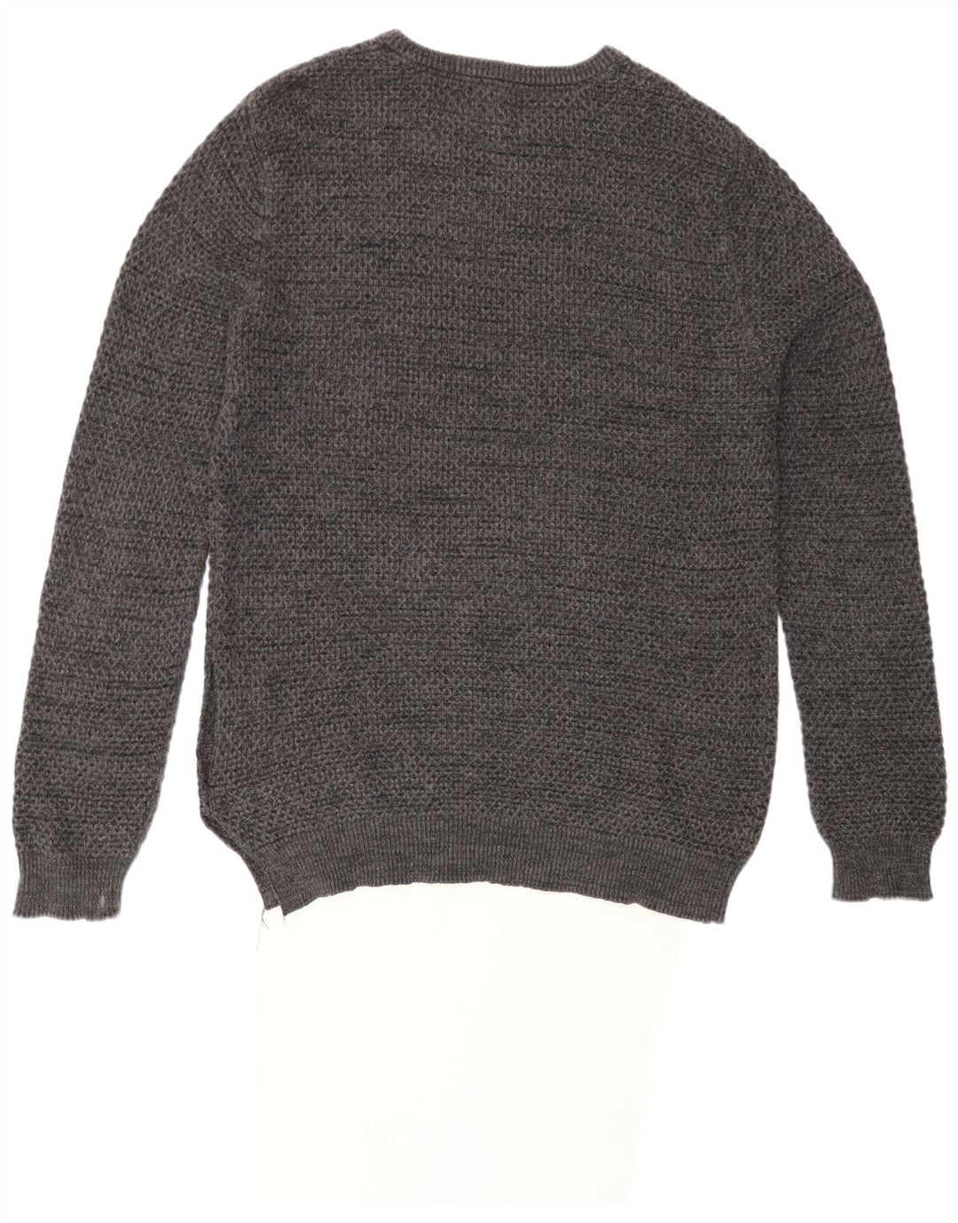 Marks & Spencer Mens Crew Neck Jumper Sweater Large Grey Flecked Cotton