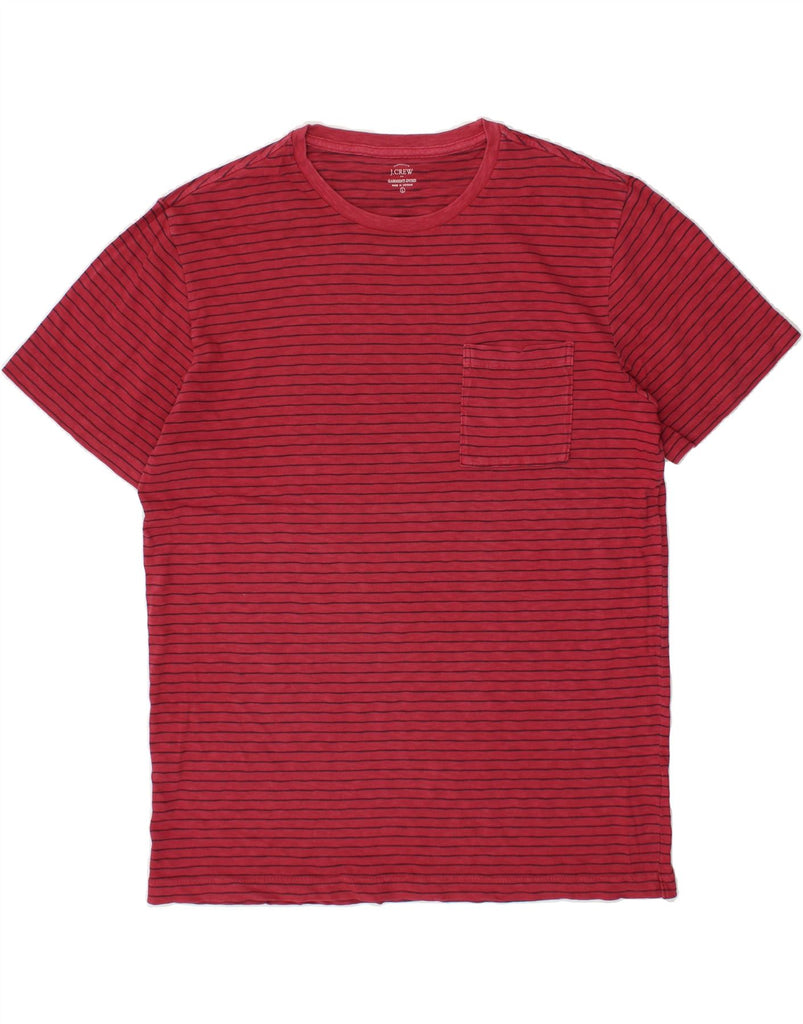 J. CREW Mens Garment Dyed T-Shirt Top Large Red Striped Cotton | Vintage J. Crew | Thrift | Second-Hand J. Crew | Used Clothing | Messina Hembry 