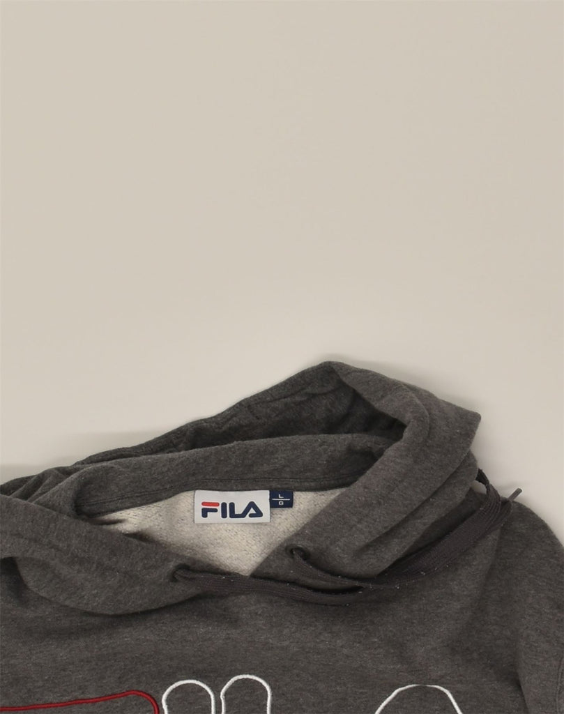 FILA Mens Hoodie Jumper Large Grey Cotton | Vintage Fila | Thrift | Second-Hand Fila | Used Clothing | Messina Hembry 