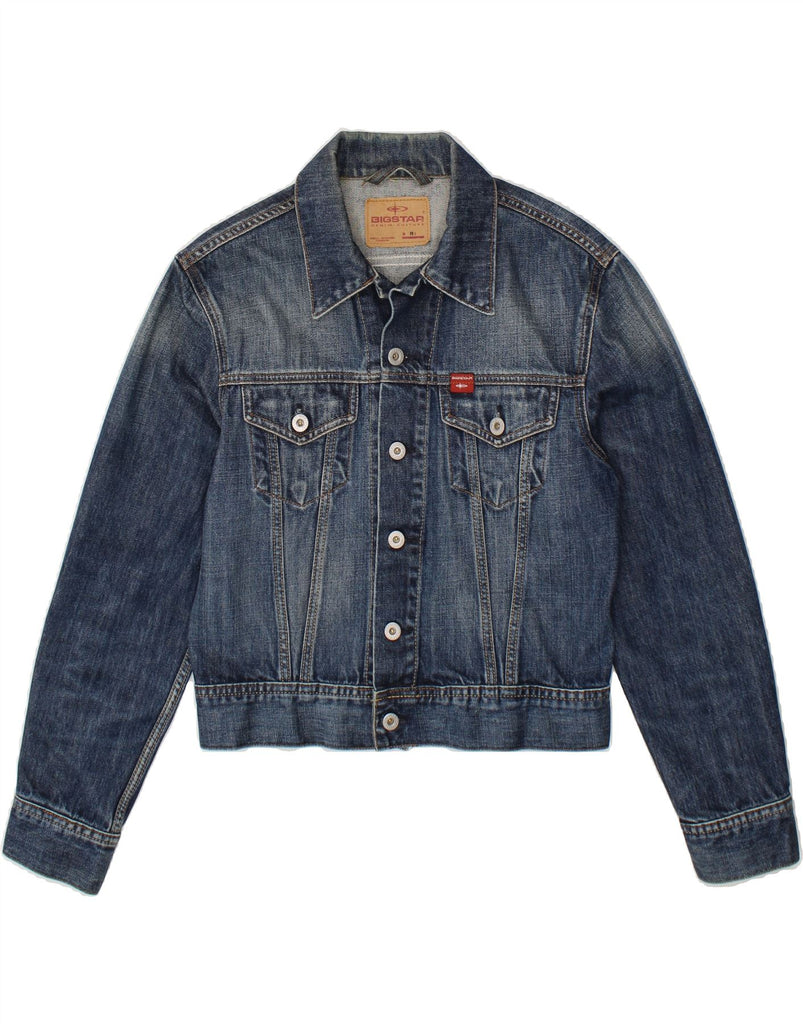 BIG STAR Womens Denim Jacket UK 14 Medium Blue Cotton Vintage Big Star and Second-Hand Big Star from Messina Hembry 