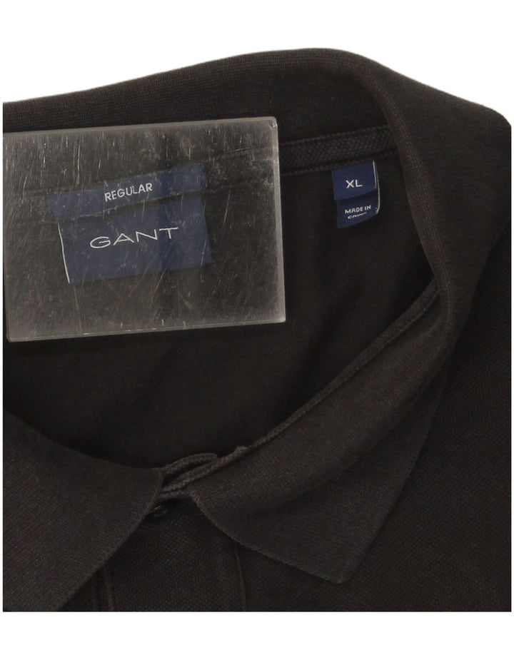 Gant Mens Regular Polo Shirt XL Grey Cotton