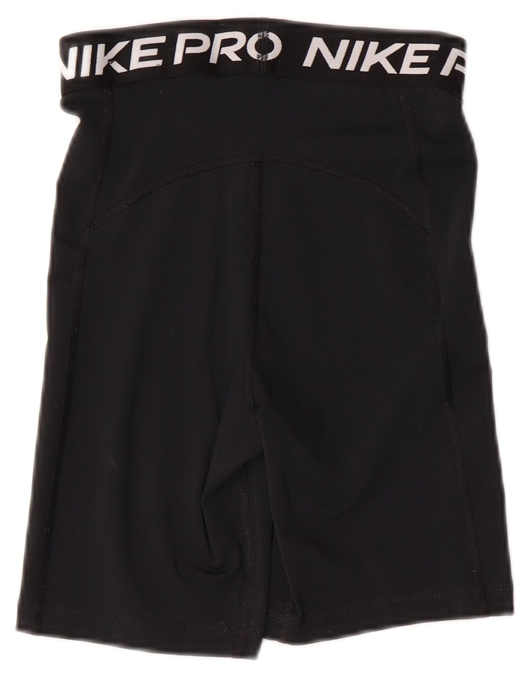 NIKE Womens Dri Fit Graphic Sport Shorts UK 4 XS Black Polyester