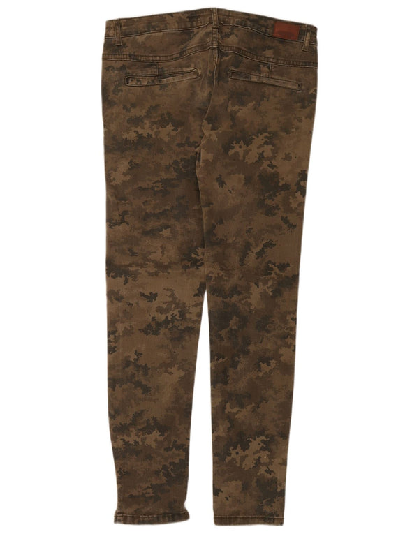 ZARA Womens Skinny Casual Trousers EU 40 Medium W30 L30 Khaki Camouflage
