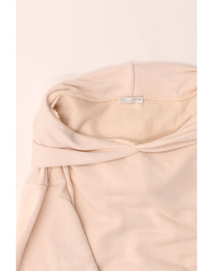 ZARA Womens Oversized Hoodie Jumper UK 14 Medium Pink Cotton Vintage Zara and Second-Hand Zara from Messina Hembry 