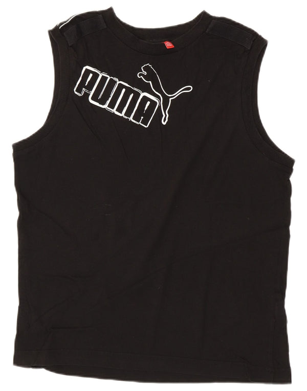 PUMA Mens Graphic Vest Top Large Black Cotton