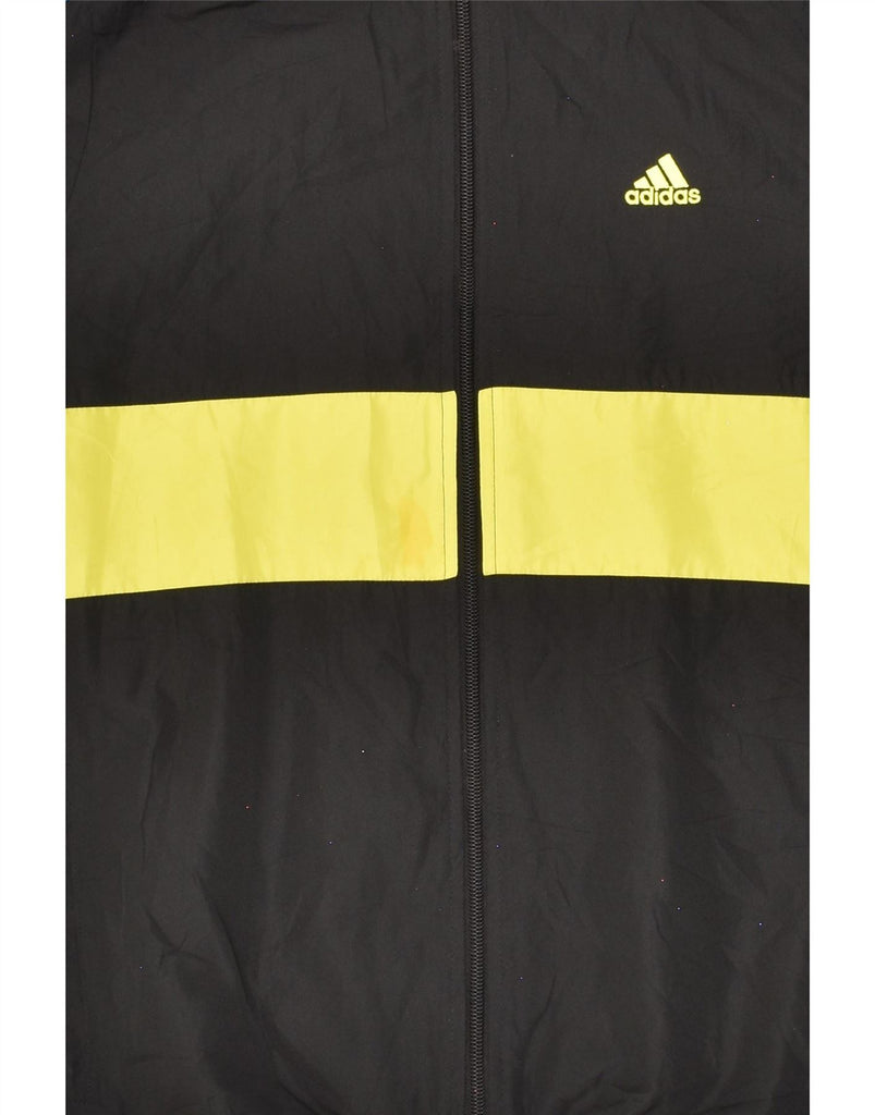 ADIDAS Boys Tracksuit Top Jacket 14-15 Years Black Colourblock Polyester Vintage Adidas and Second-Hand Adidas from Messina Hembry 