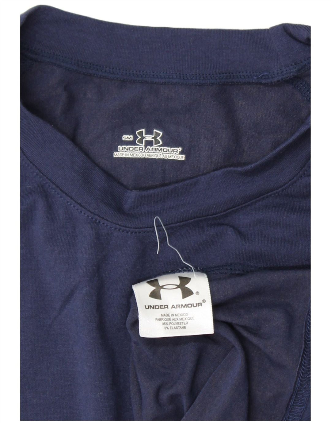 UNDER ARMOUR Mens T-Shirt Top Small Navy Blue Polyester