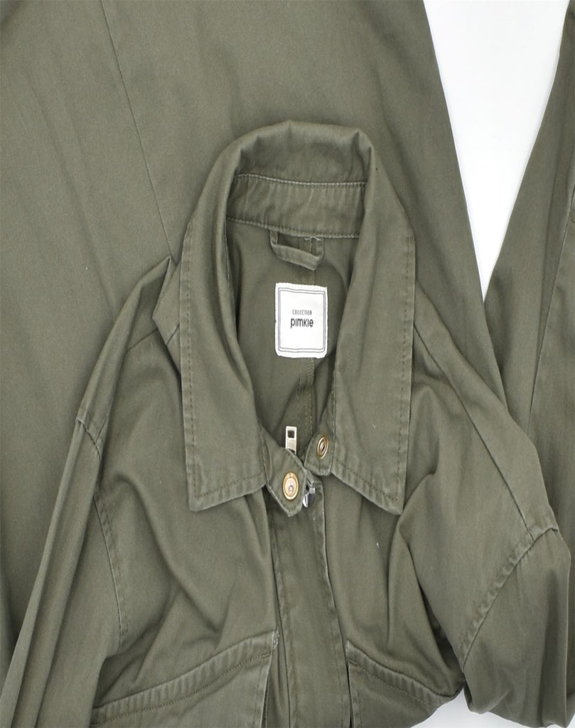 PIMKIE Womens Utility Jacket UK 10 Small Green Cotton | Vintage | Thrift | Second-Hand | Used Clothing | Messina Hembry 