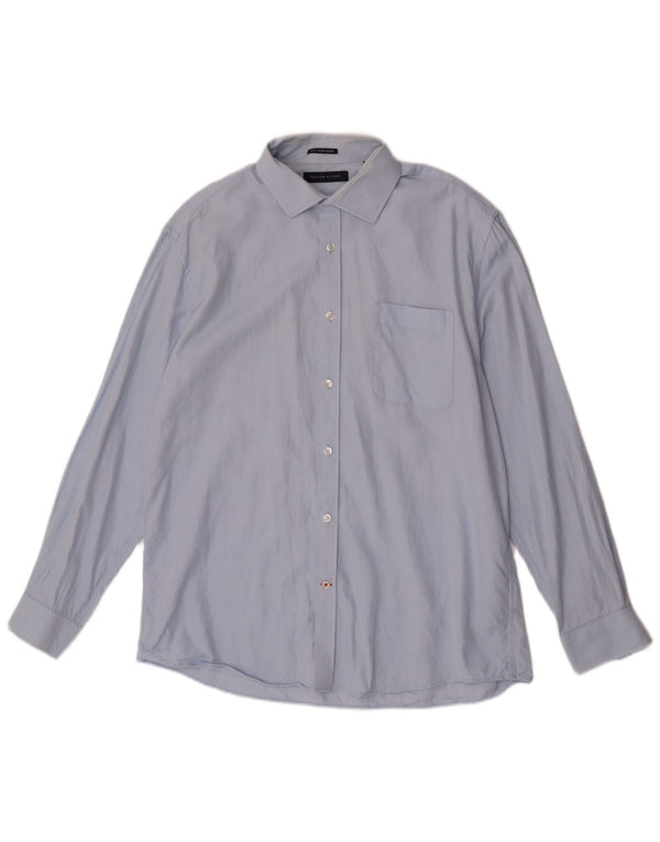 Tommy Hilfiger Mens Slim Fit Shirt Size 16 1/2 Large Blue