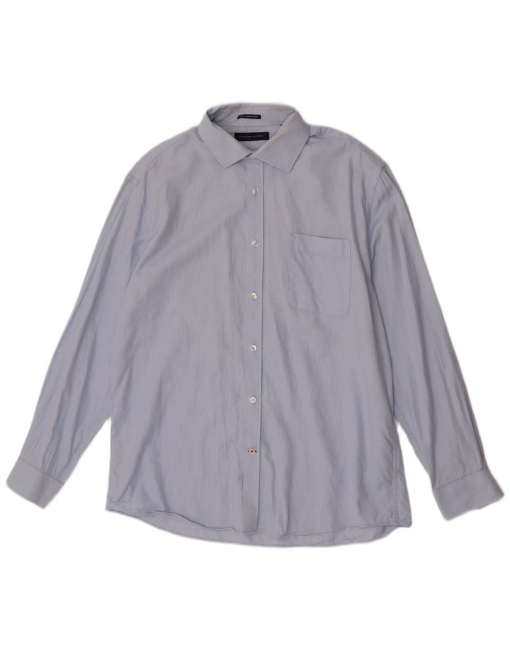 Tommy Hilfiger Mens Slim Fit Shirt Size 16 1/2 Large Blue
